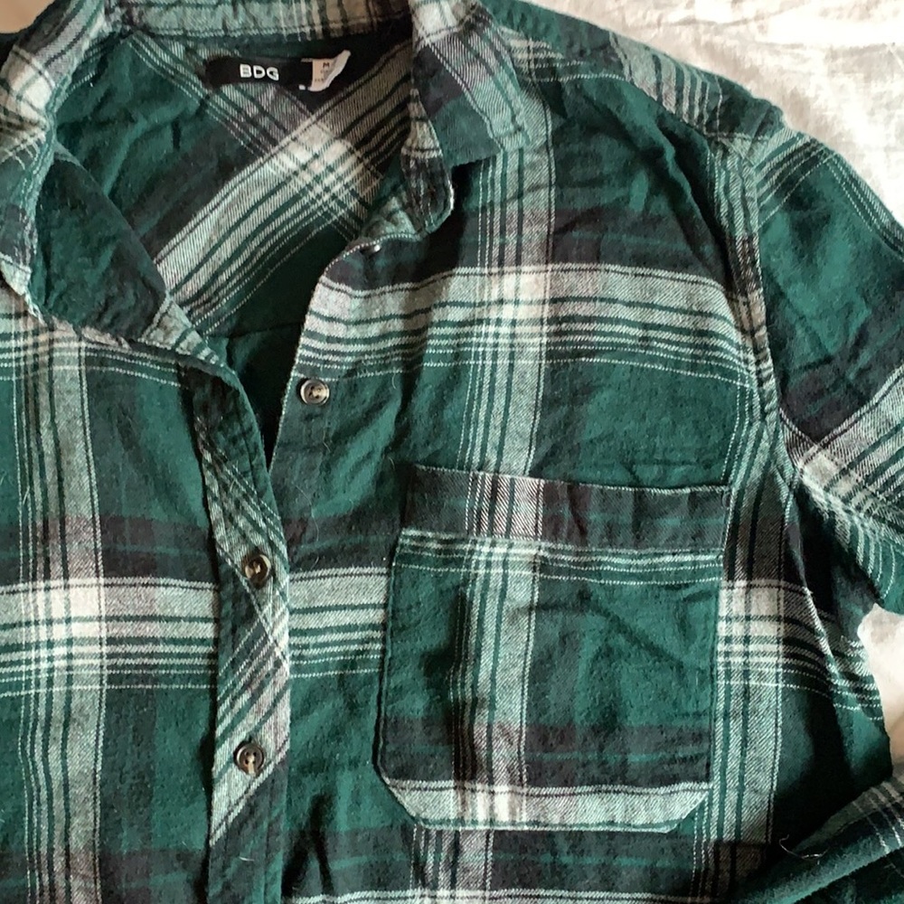 Green Urban Outfitters Flannel